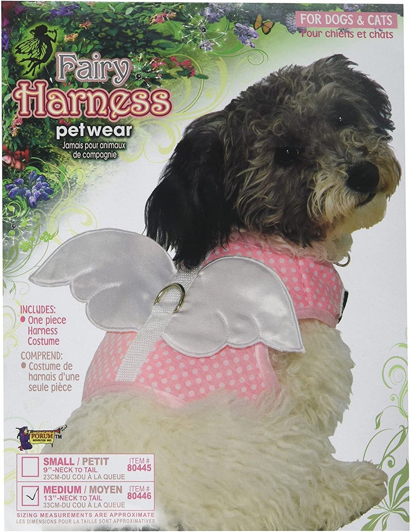 Forum Novelties Fairy/Angel Harness Pet Costume Medium, Multicolor